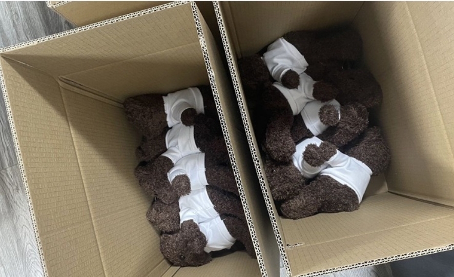 Alwin USA warehouse sublimation white t shirt bear 24pcs/carton Hot Sale