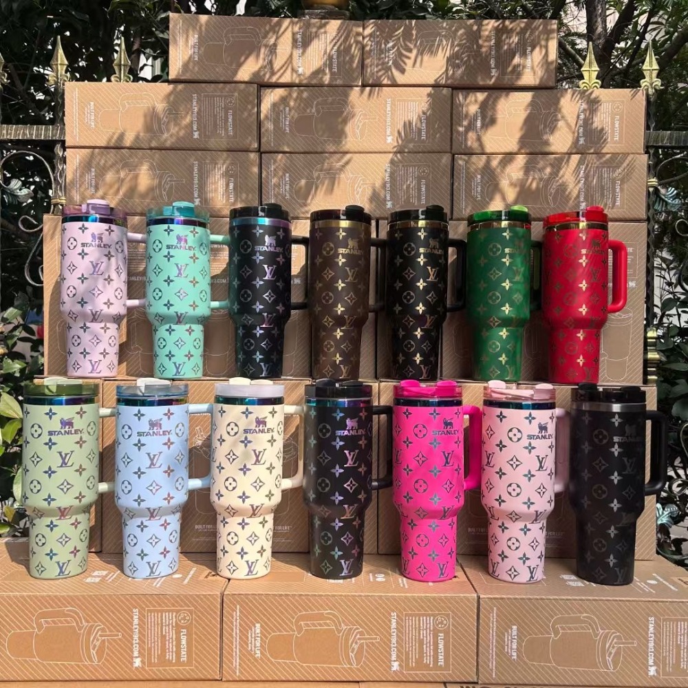 Alwin New arrival Amazon hot selling 20oz 30oz 40oz Stanley And laser engraving LV logo China Warehouse