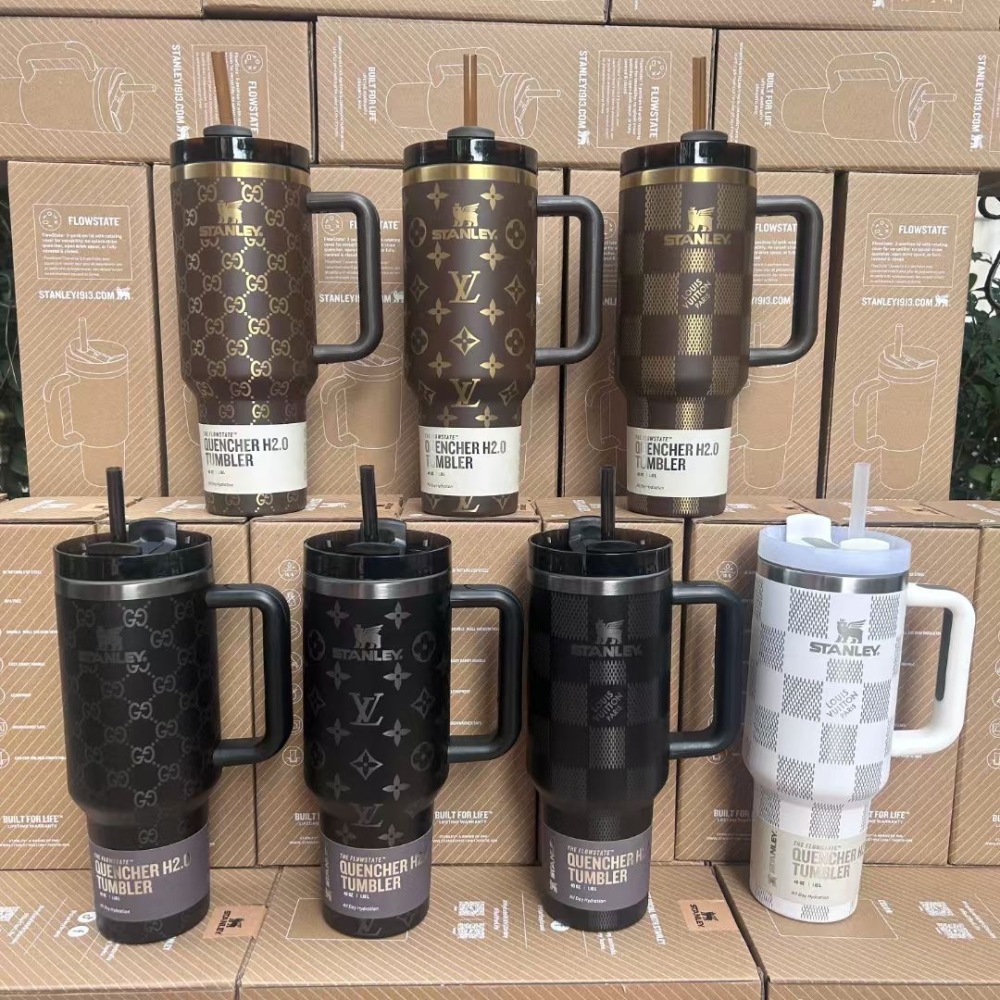 Alwin New arrival Amazon hot selling 20oz 30oz 40oz Stanley And laser engraving LV logo China Warehouse