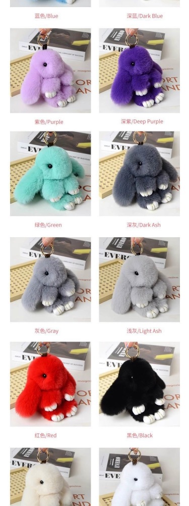 Alwin China RTS Imitation Rex Rabbit Fur Plush Bunny Pendant Little Rabbit Bag Hanging Pendant Meng Meng Rabbit Pendant Plush