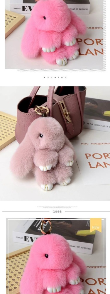 Alwin China RTS Imitation Rex Rabbit Fur Plush Bunny Pendant Little Rabbit Bag Hanging Pendant Meng Meng Rabbit Pendant Plush