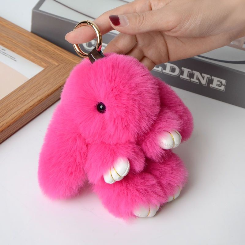 Alwin China RTS Imitation Rex Rabbit Fur Plush Bunny Pendant Little Rabbit Bag Hanging Pendant Meng Meng Rabbit Pendant Plush