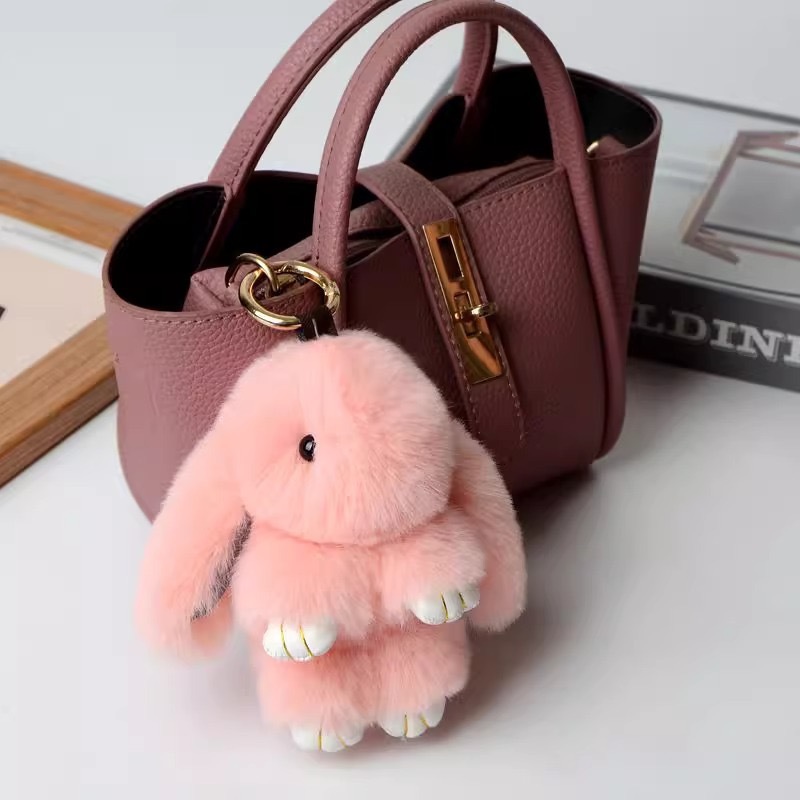 Alwin China RTS Imitation Rex Rabbit Fur Plush Bunny Pendant Little Rabbit Bag Hanging Pendant Meng Meng Rabbit Pendant Plush