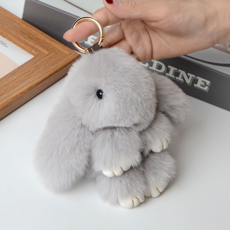 Alwin China RTS Imitation Rex Rabbit Fur Plush Bunny Pendant Little Rabbit Bag Hanging Pendant Meng Meng Rabbit Pendant Plush