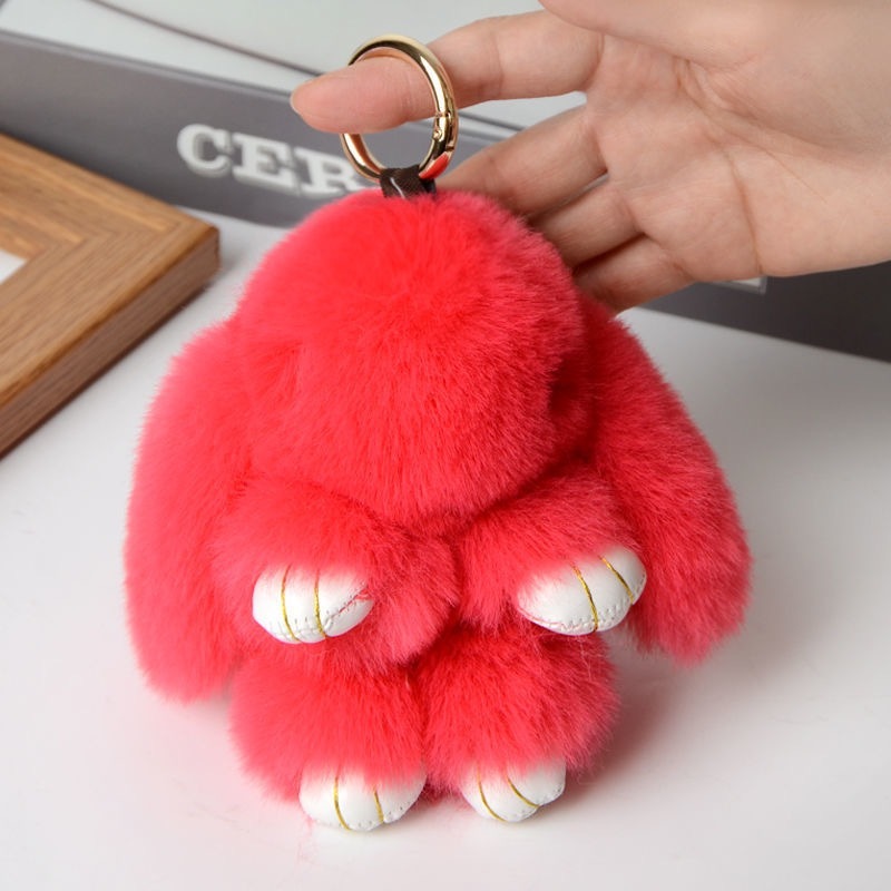 Alwin China RTS Imitation Rex Rabbit Fur Plush Bunny Pendant Little Rabbit Bag Hanging Pendant Meng Meng Rabbit Pendant Plush