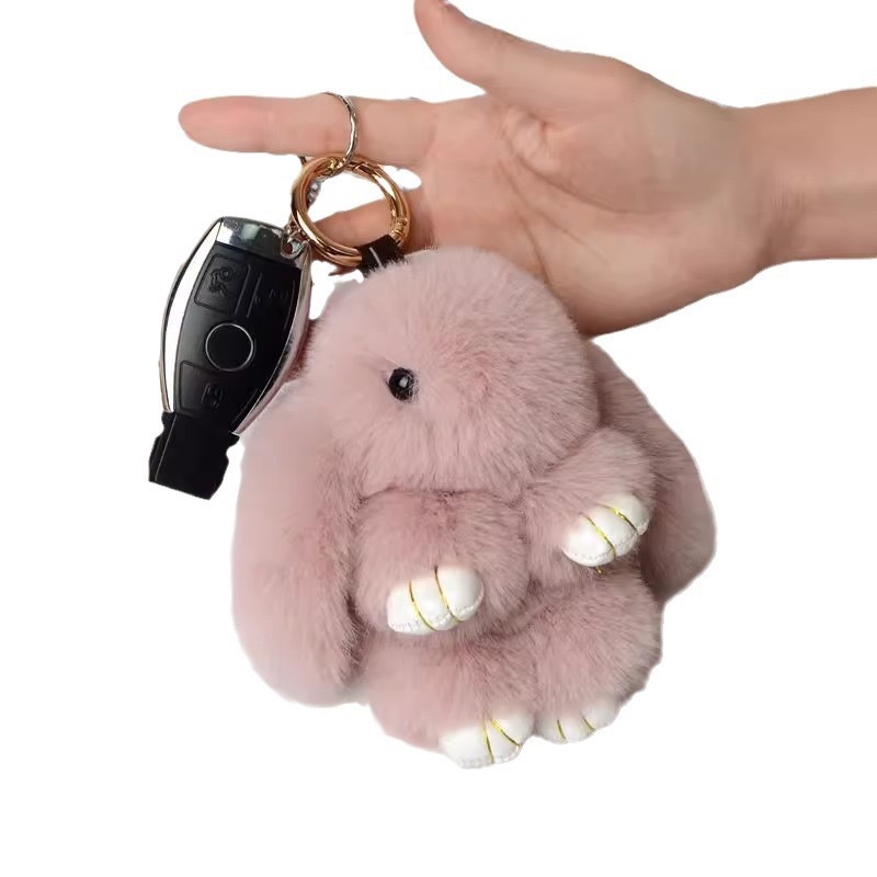 Alwin China RTS Imitation Rex Rabbit Fur Plush Bunny Pendant Little Rabbit Bag Hanging Pendant Meng Meng Rabbit Pendant Plush