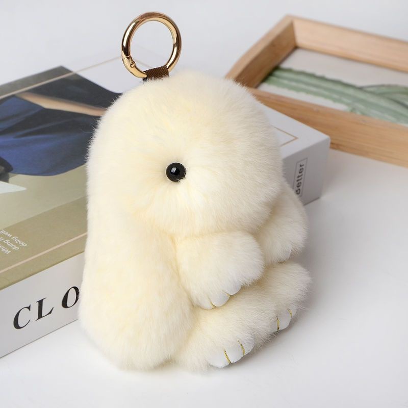 Alwin China RTS Imitation Rex Rabbit Fur Plush Bunny Pendant Little Rabbit Bag Hanging Pendant Meng Meng Rabbit Pendant Plush