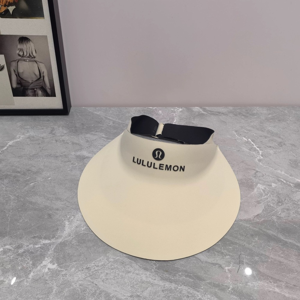 Alwin China RTS Lulu Lemon New Sun Protection Hat UV protection Hollow top Large brim seamless sunshade foldable sports sun hat