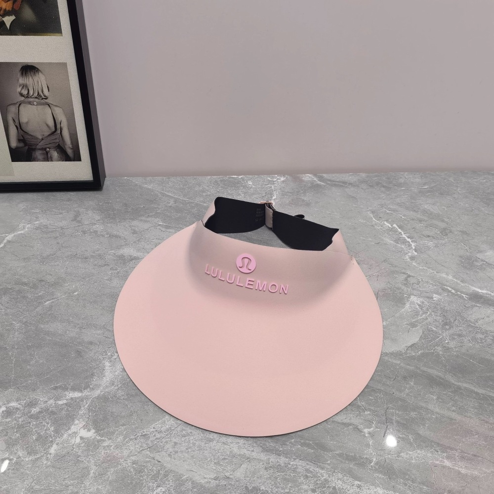 Alwin China RTS Lulu Lemon New Sun Protection Hat UV protection Hollow top Large brim seamless sunshade foldable sports sun hat
