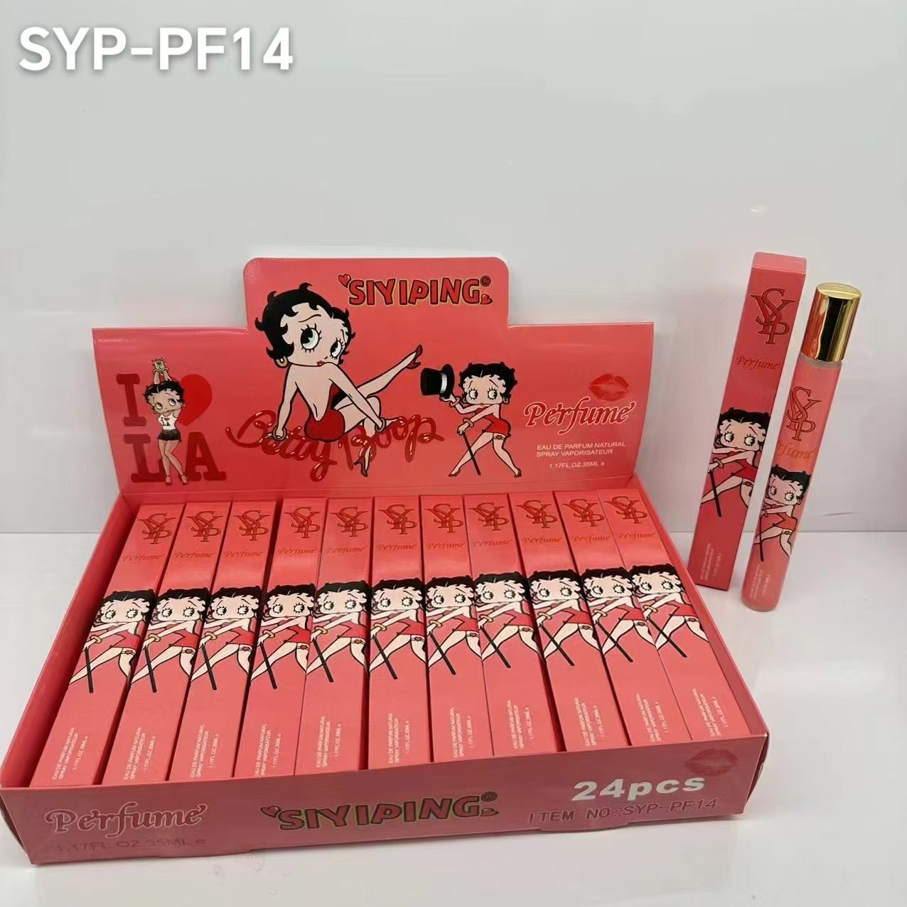 Alwin China RTS Perfume Hellokitty Stitch Labubu Cartoon Perfume Spray 24pcs/box