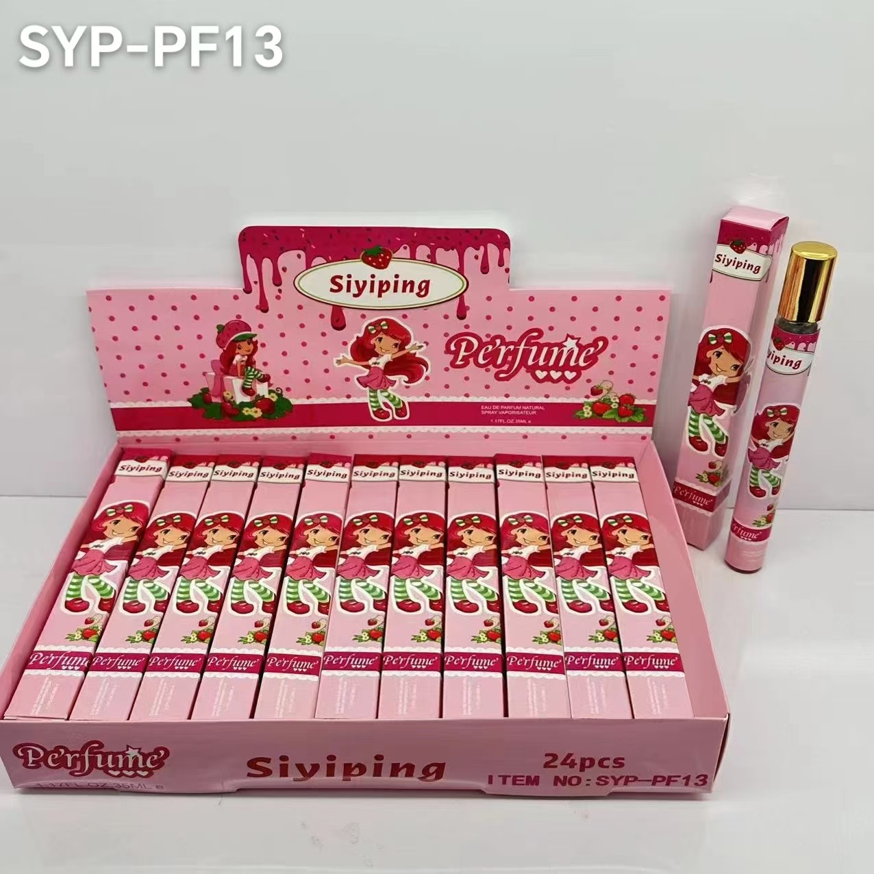 Alwin China RTS Perfume Hellokitty Stitch Labubu Cartoon Perfume Spray 24pcs/box