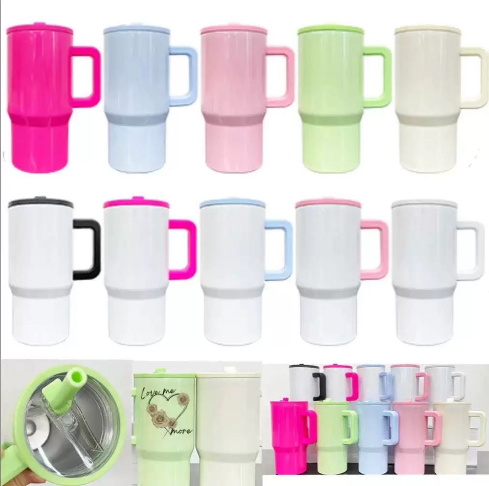 Alwin USA RTS New Arrival 20oz Leak Proof Sublimation Kids Mug White Macaron Mixed Color with Handle