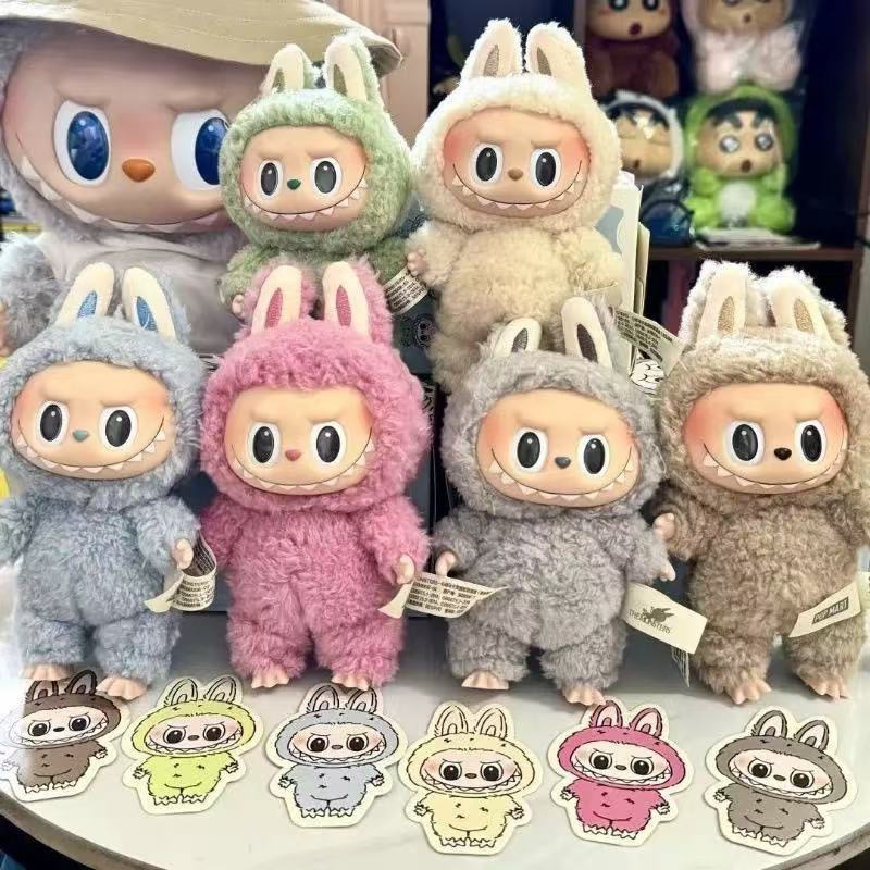 Alwin China RTS Cute Labubu Plush Doll Macaron Color Clothes Handmade Pendant