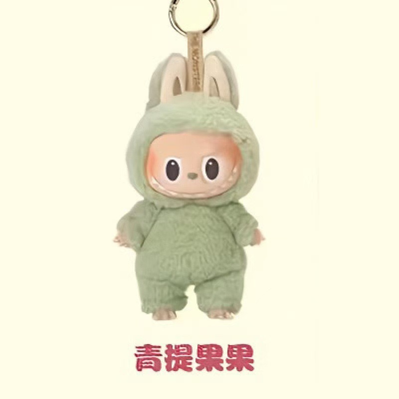 Alwin China RTS Cute Labubu Plush Doll Macaron Color Clothes Handmade Pendant