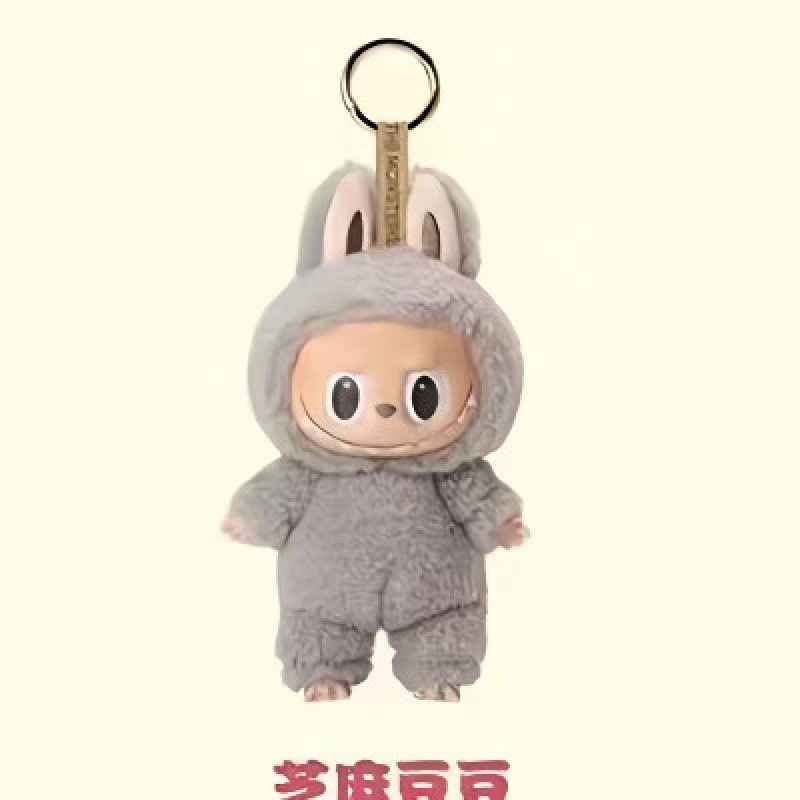Alwin China RTS Cute Labubu Plush Doll Macaron Color Clothes Handmade Pendant