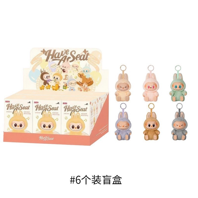 Alwin China RTS Cute Labubu Plush Doll Macaron Color Clothes Handmade Pendant