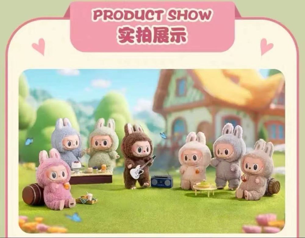 Alwin China RTS Cute Labubu Plush Doll Macaron Color Clothes Handmade Pendant