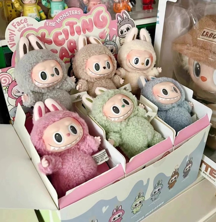 Alwin China RTS Cute Labubu Plush Doll Macaron Color Clothes Handmade Pendant
