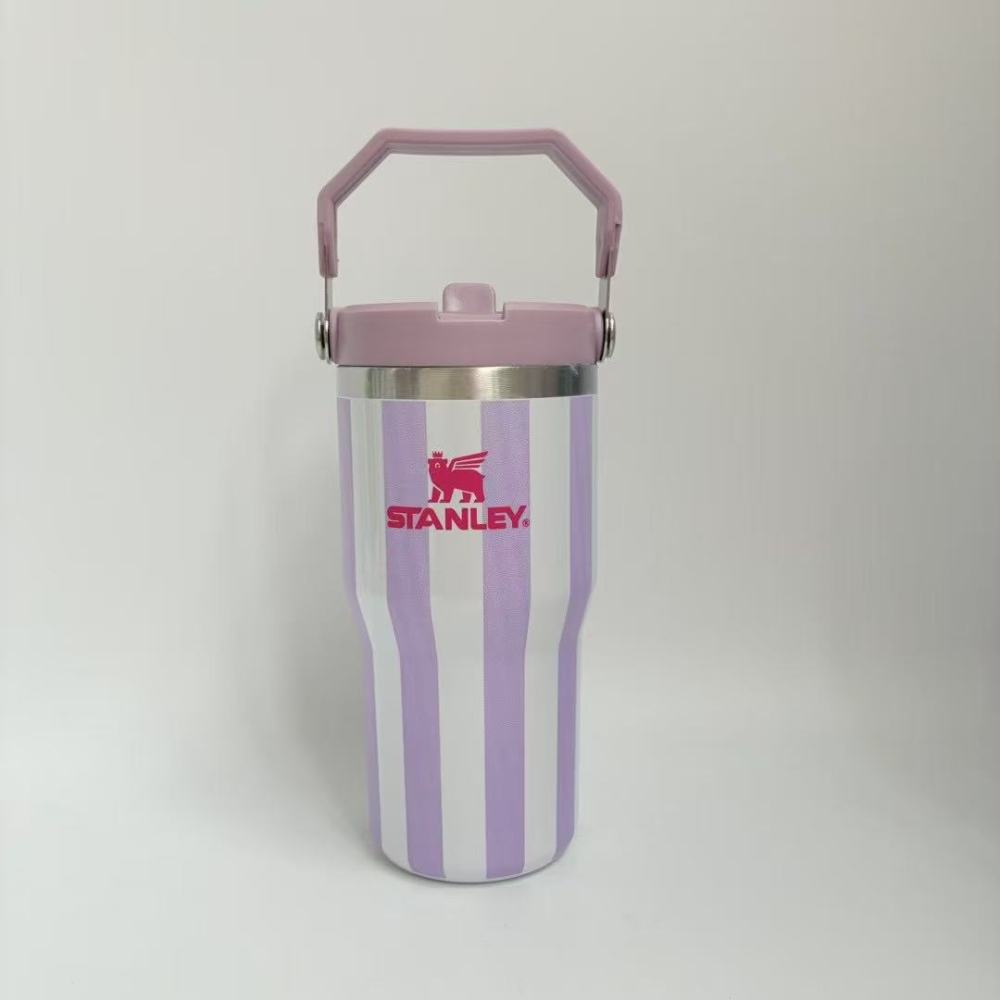Alwin China RTS New Hot Sale 40oz 30oz 20oz Stanley Stripe Mug with Logo and Brown box Mixed Color