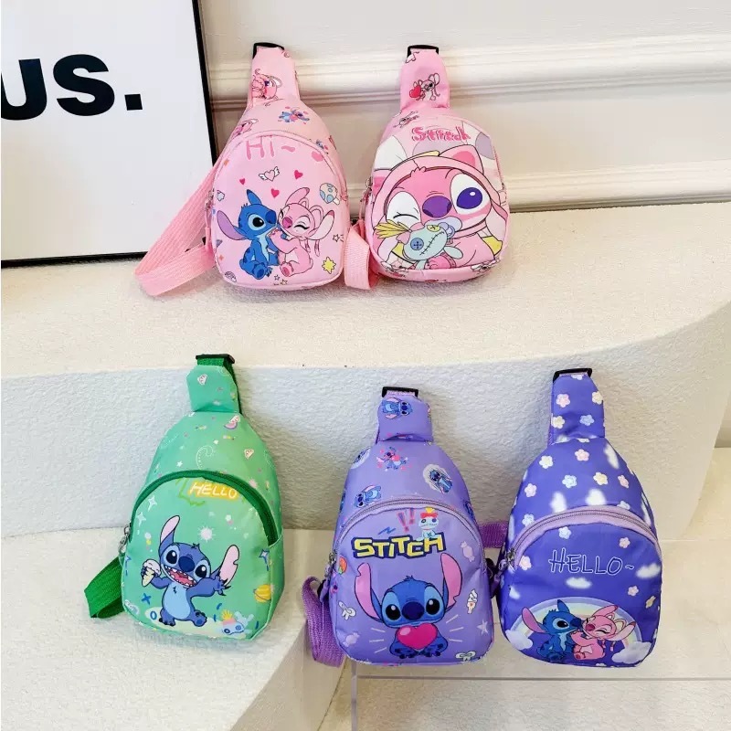 Alwin China RTS Cute Sanrio Cartoon Labubu Kids Crossbody Bags Stitch Kuromi Kapibar Hot Sale
