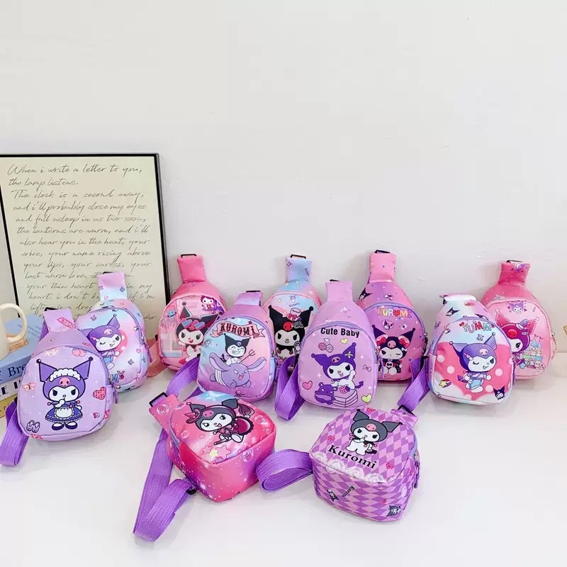 Alwin China RTS Cute Sanrio Cartoon Labubu Kids Crossbody Bags Stitch Kuromi Kapibar Hot Sale