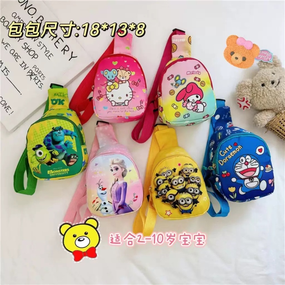 Alwin China RTS Cute Sanrio Cartoon Labubu Kids Crossbody Bags Stitch Kuromi Kapibar Hot Sale