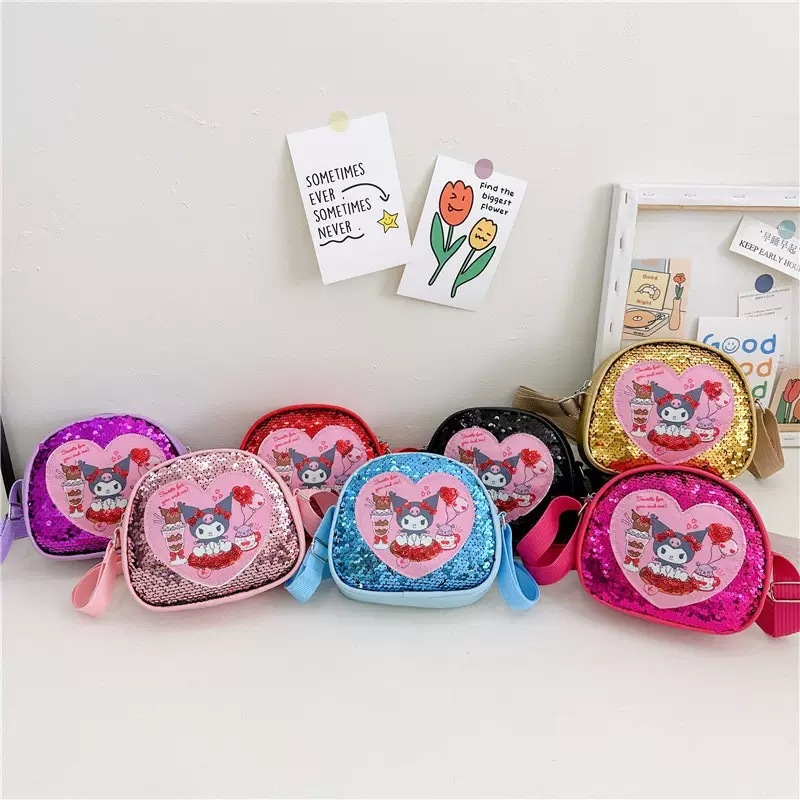 Alwin China RTS Cute Sanrio Cartoon Labubu Kids Crossbody Bags Stitch Kuromi Kapibar Hot Sale