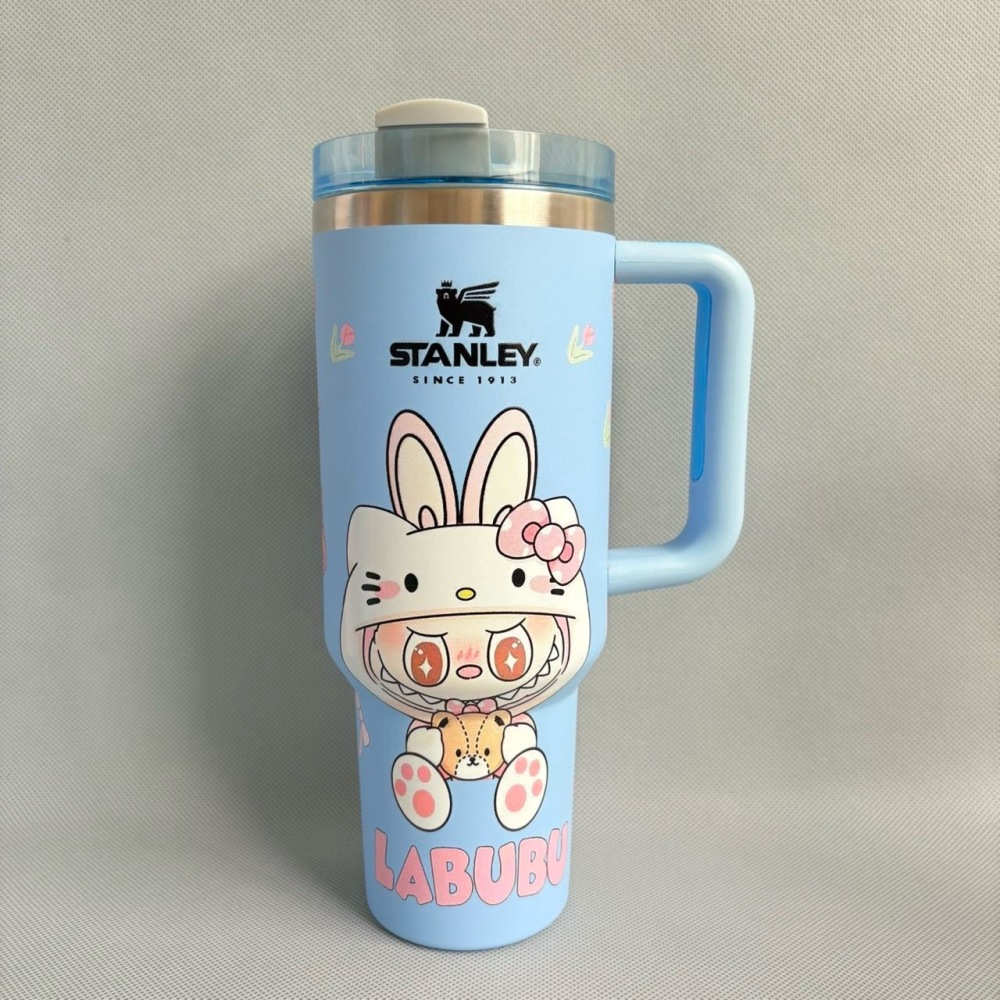 Alwin China RTS Hot Sale 20oz 30oz 40oz Labubu Stanley Mug with logo and box Mixed Designs