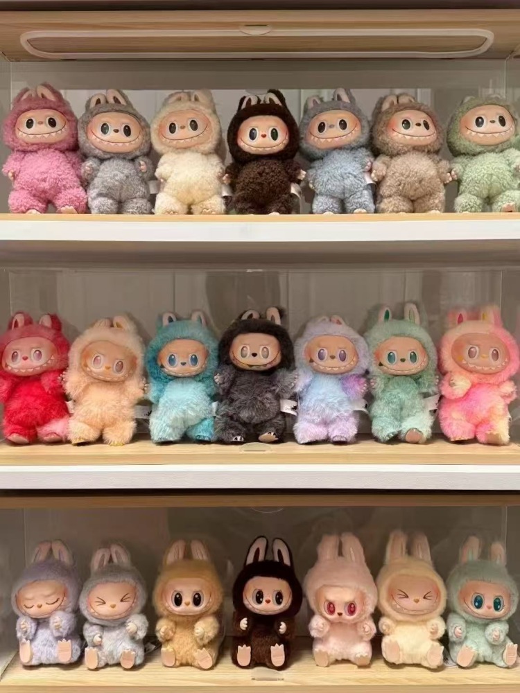 Alwin China RTS Cute Labubu Plush Doll Macaron Color Clothes Handmade Pendant