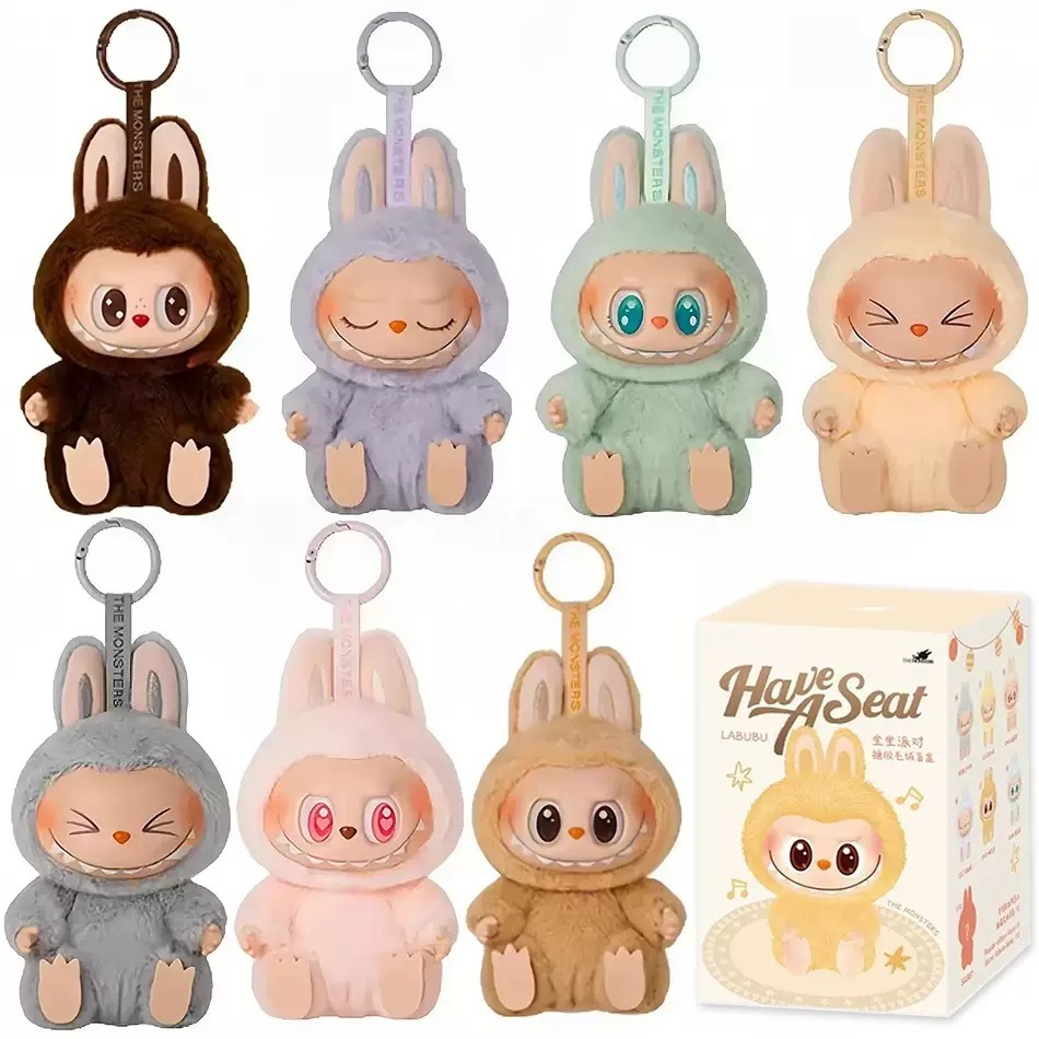 Alwin China RTS Cute Labubu Gen1.0 2.0 3.0 Plush Doll Macaron Color Clothes Handmade Pendant Blind Box