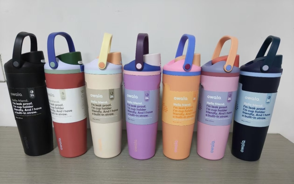 Alwin China RTS New 30oz 40oz Owala FreeSip Bottle Portable Lids Mixed Color Hot Sale