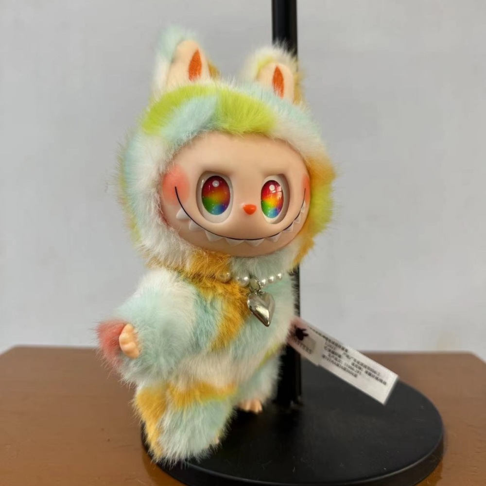 Alwin China RTS Cute Labubu Plush Doll Macaron Color Clothes Handmade Pendant