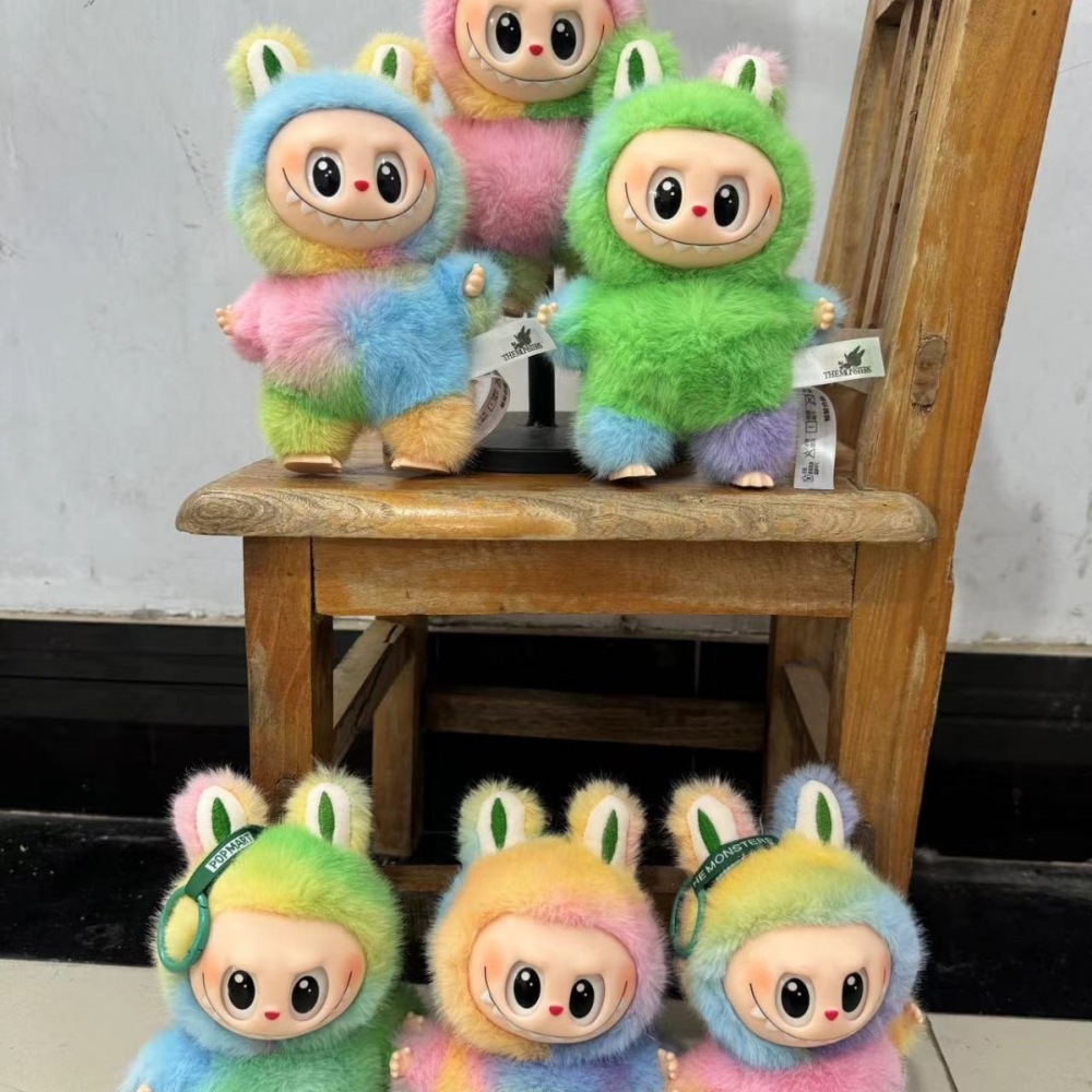 Alwin China RTS Cute Labubu Gen1.0 2.0 3.0 Plush Doll Macaron Color Clothes Handmade Pendant Blind Box
