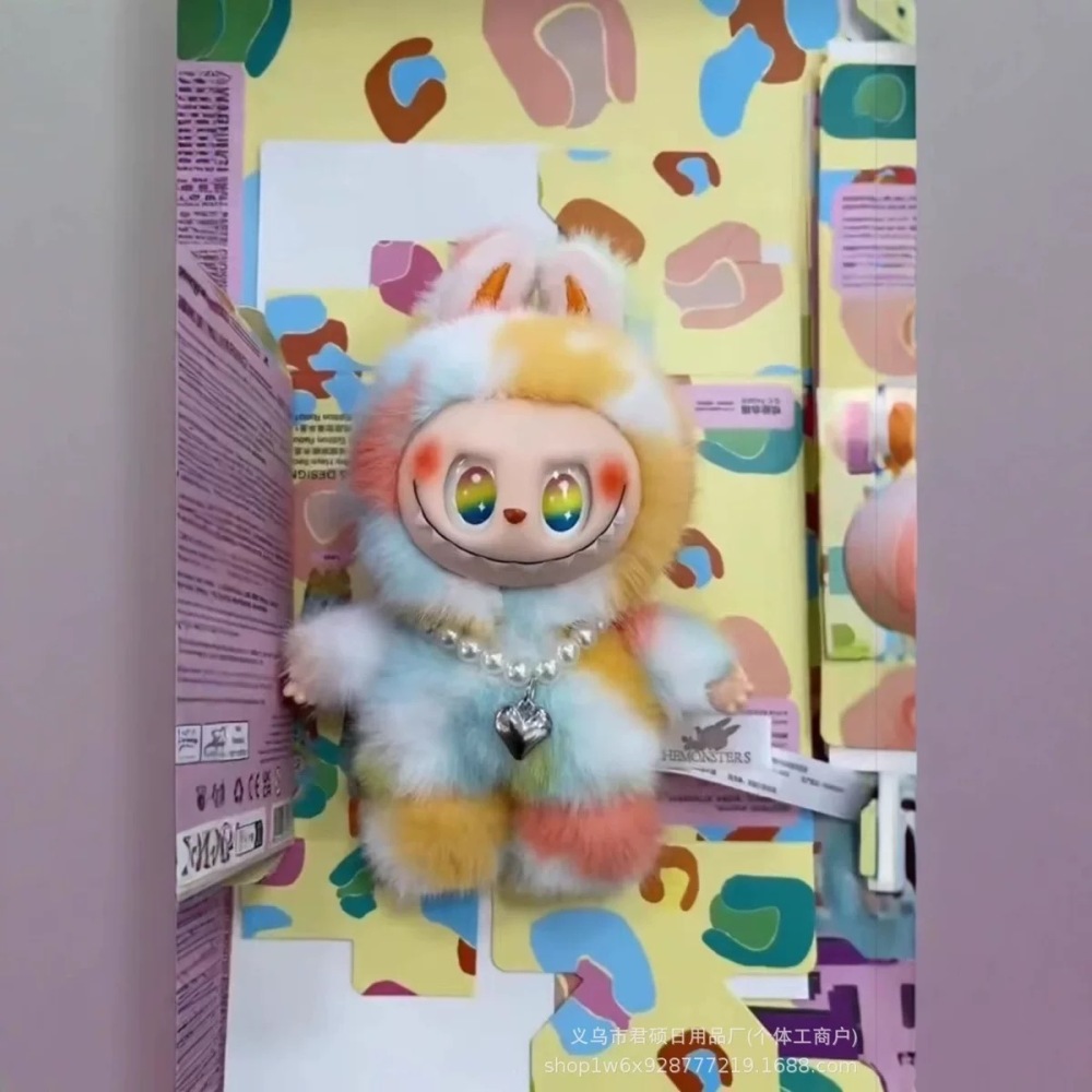 Alwin China RTS Cute Labubu Gen1.0 2.0 3.0 4.0 5.0 6.0 Plush Doll Cola Macaron Color Clothes Handmade Pendant Blind Box