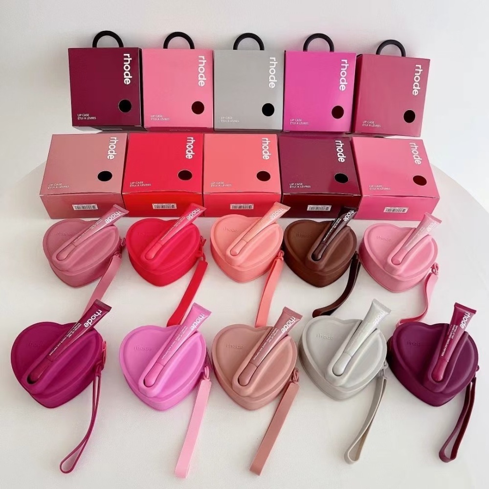 Alwin China RTS Hot Sale Rhode Lip Gloss Balm Wallet Coin Purse Small Carry Pouch with lipsticks