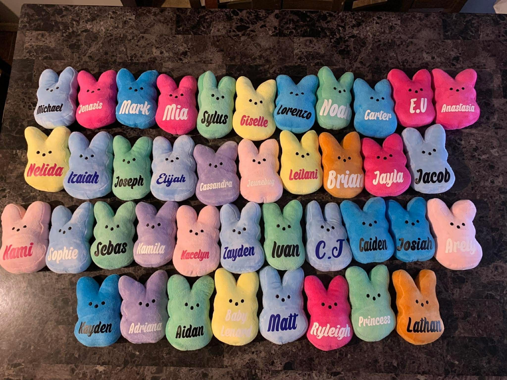 USA RTS Alwin New mixed  colors Easter peep rabbit with Zipper 15cm 20cm 25cm