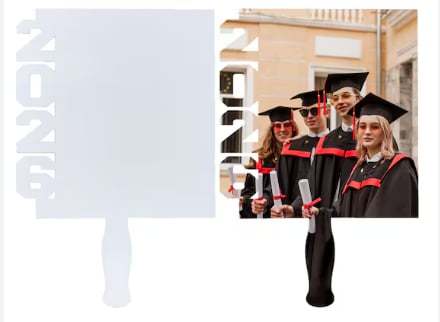 Alwin MDF Graduation Sublimation Blanks Photo Frame Handheld Fan 2026