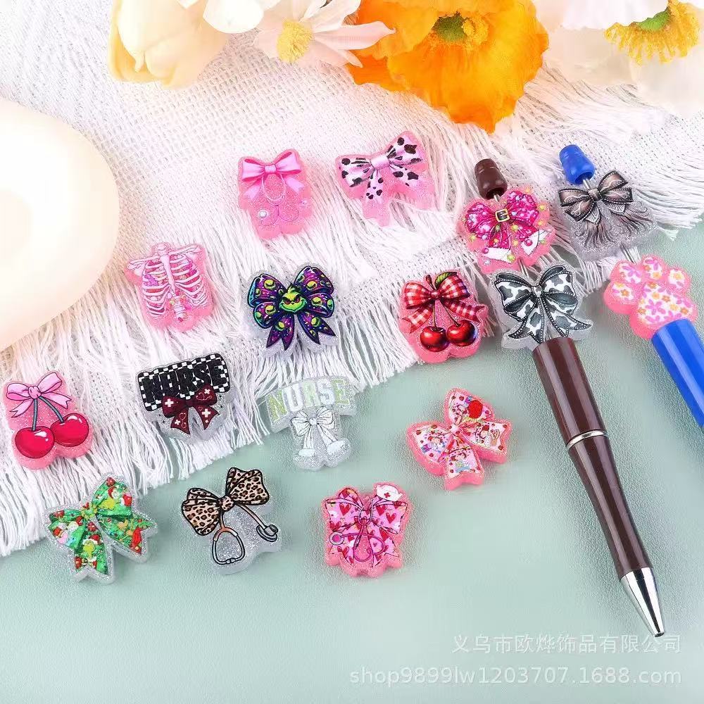 Alwin China RTS New Cartoon Acrylic Flat Backs Cute DIY Patch Pen Bag Accessories Hot Sale Book Marks