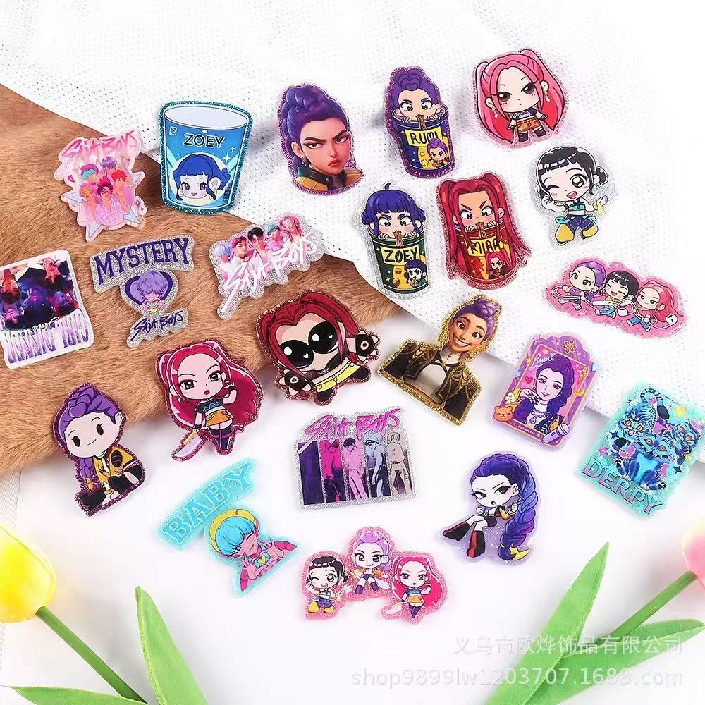 Alwin China RTS New Cartoon Acrylic Flat Backs Cute DIY Patch Pen Bag Accessories Hot Sale Book Marks