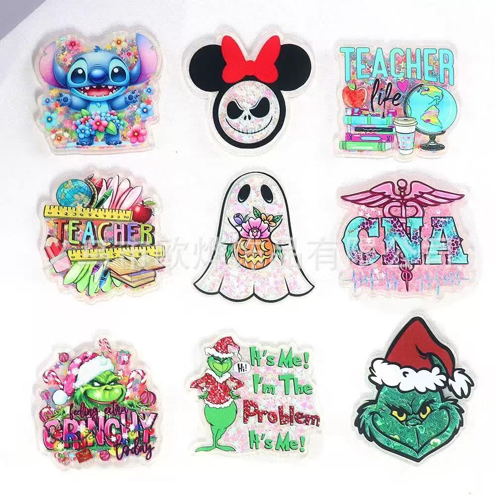 Alwin China RTS New Cartoon Acrylic Flat Backs Cute DIY Patch Pen Bag Accessories Hot Sale Book Marks