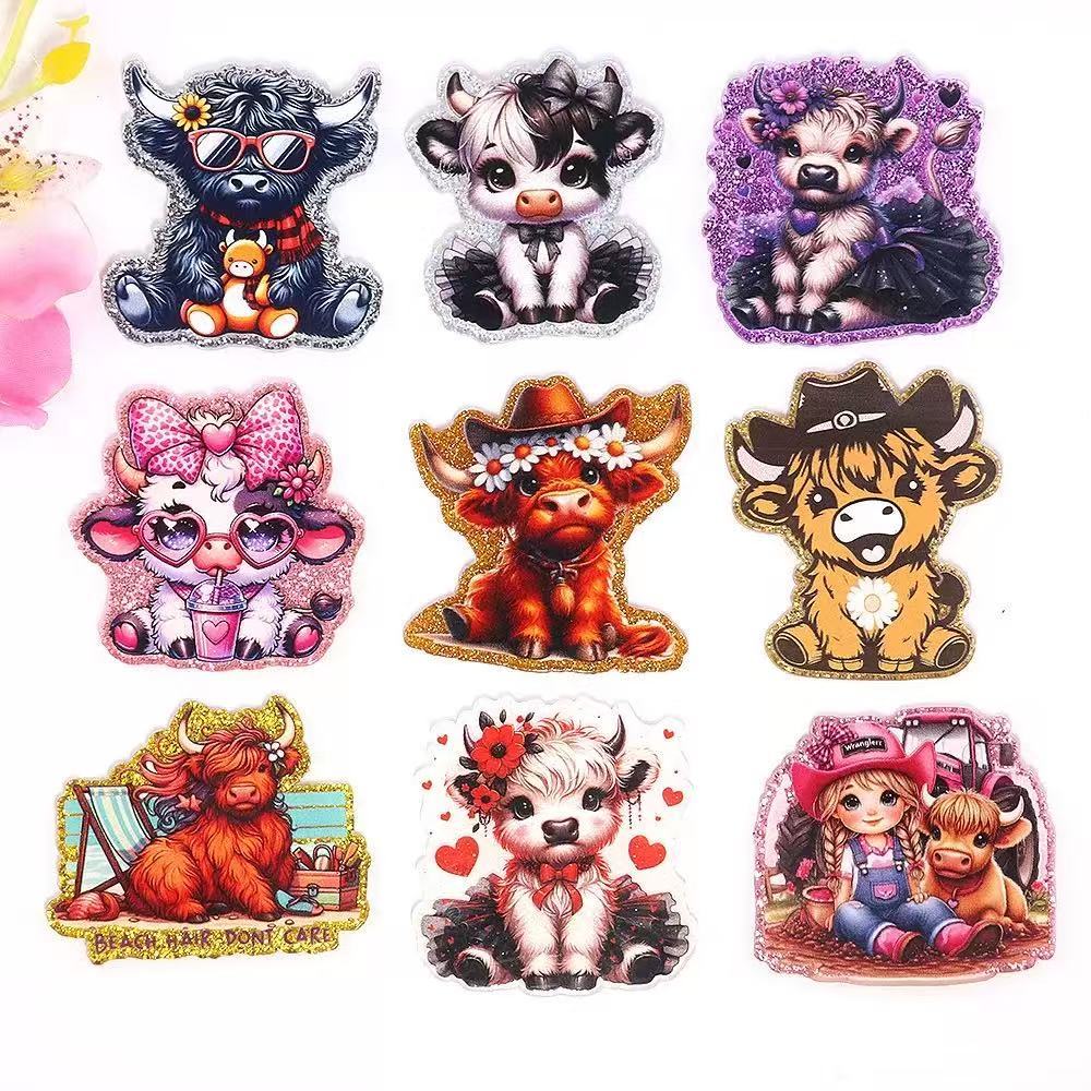 Alwin China RTS New Cartoon Acrylic Flat Backs Cute DIY Patch Pen Bag Accessories Hot Sale Book Marks
