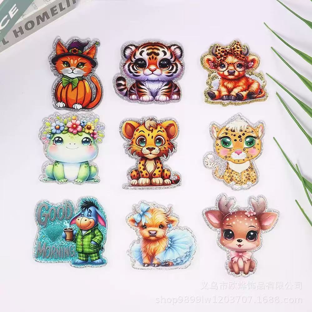 Alwin China RTS New Cartoon Acrylic Flat Backs Cute DIY Patch Pen Bag Accessories Hot Sale Book Marks