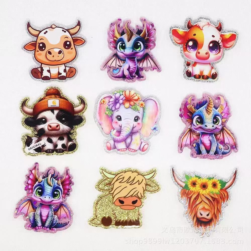 Alwin China RTS New Cartoon Acrylic Flat Backs Cute DIY Patch Pen Bag Accessories Hot Sale Book Marks