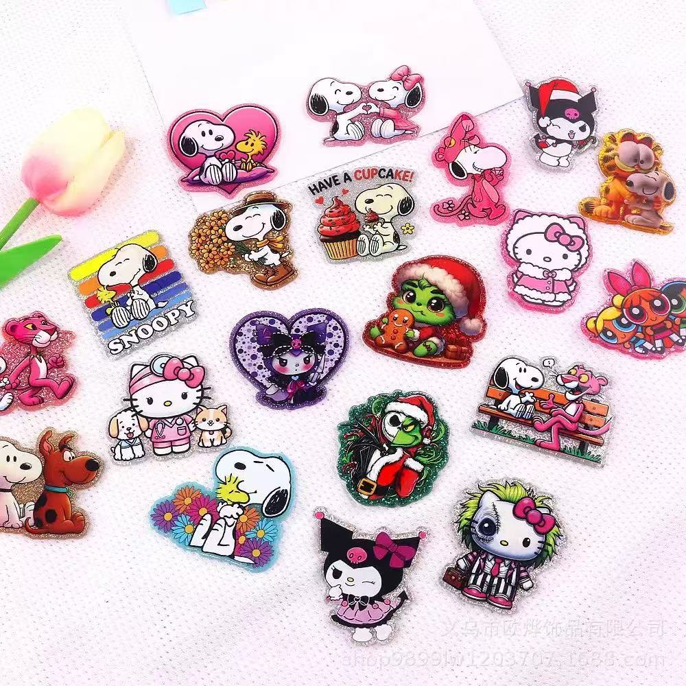 Alwin China RTS New Cartoon Acrylic Flat Backs Cute DIY Patch Pen Bag Accessories Hot Sale Book Marks