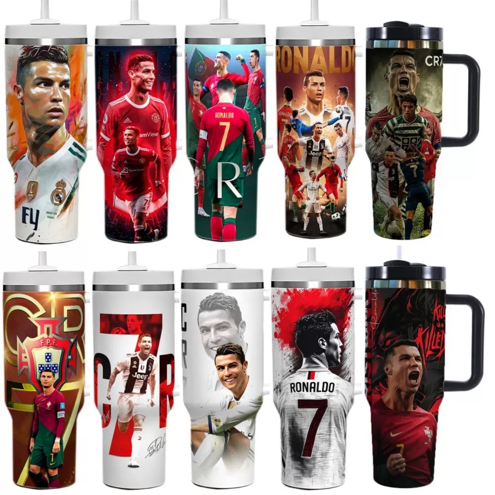 Alwin China RTS World Cup 2026 Edition 40oz Insulated Double TumblerW/Handle & Straw Premium Stainless Steel Hot sale Stanley Soccer