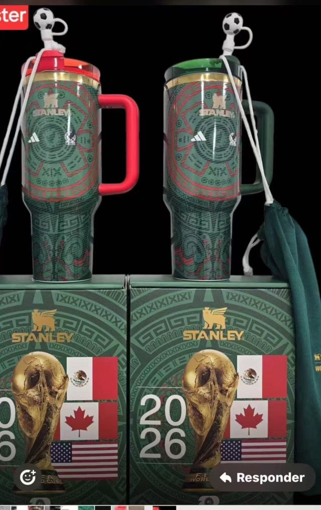 Alwin China RTS World Cup 2026 Edition 40oz Insulated Double TumblerW/Handle & Straw Premium Stainless Steel Hot sale Stanley Soccer