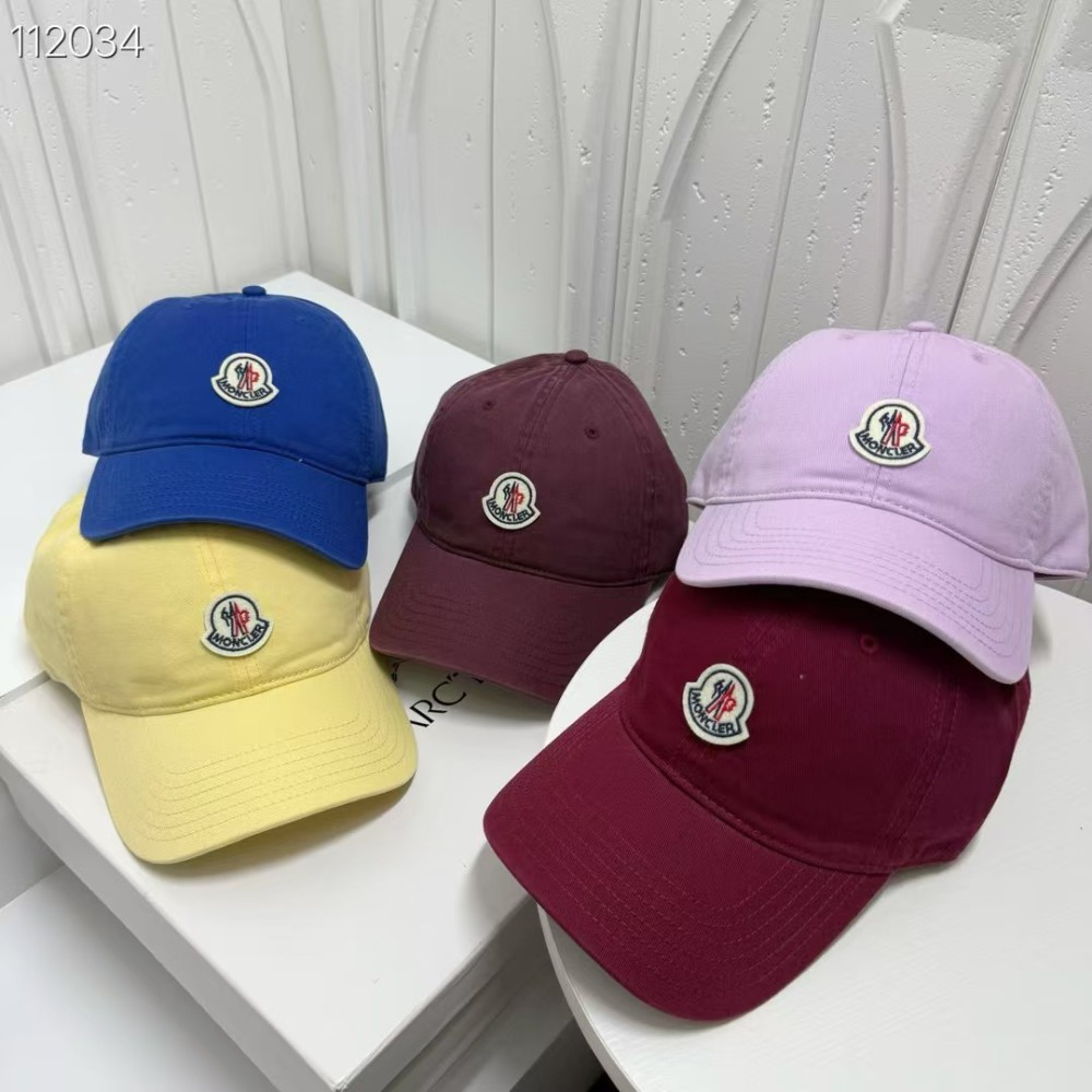 Alwin China RTS Moncler Baseball Cap 32 Colors Soft Top Hat Adjustable Hot Sale