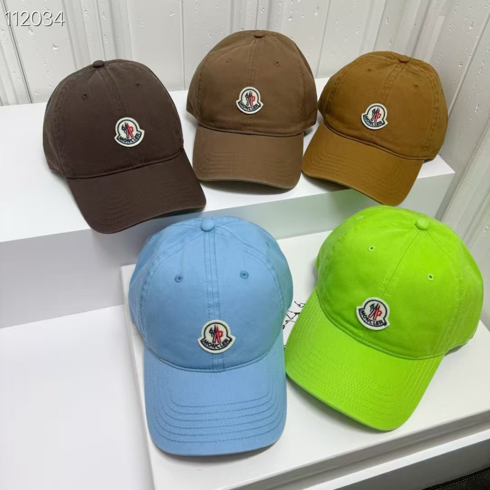 Alwin China RTS Moncler Baseball Cap 32 Colors Soft Top Hat Adjustable Hot Sale