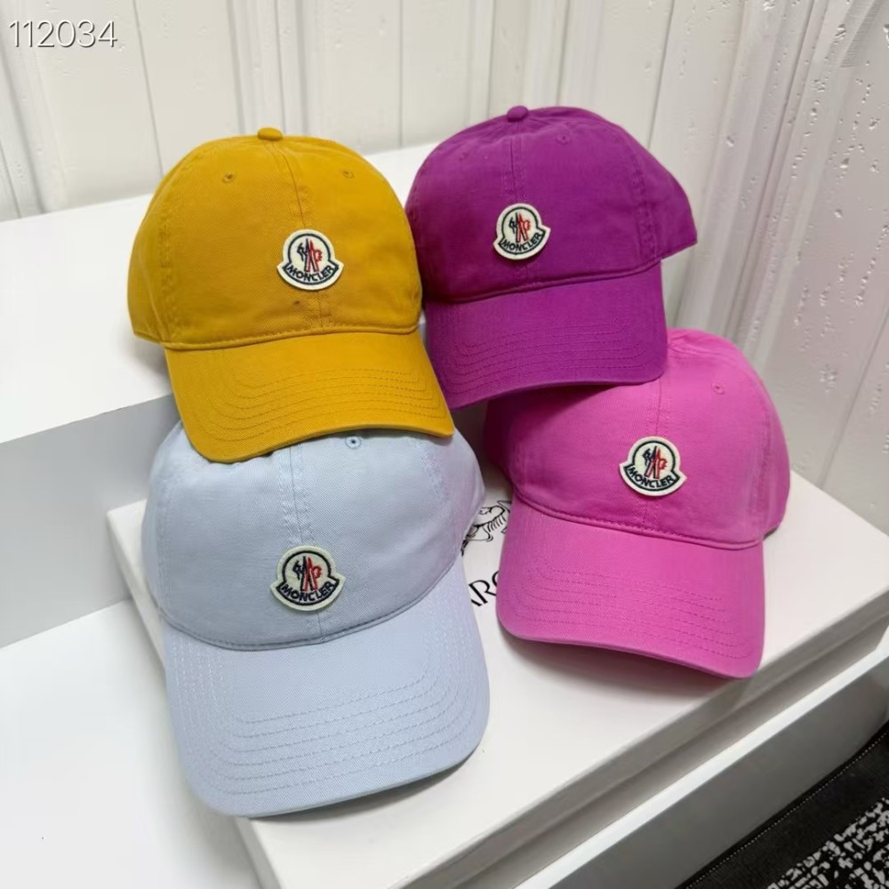 Alwin China RTS Moncler Baseball Cap 32 Colors Soft Top Hat Adjustable Hot Sale