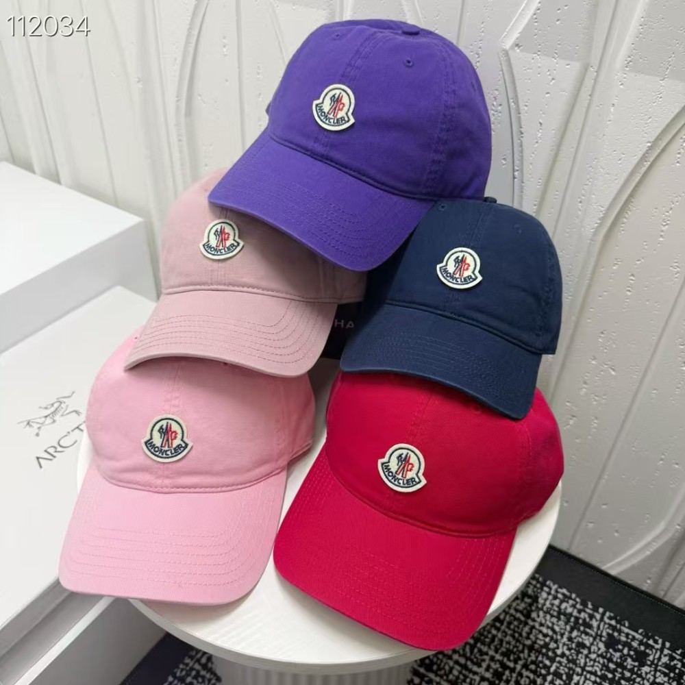 Alwin China RTS Moncler Baseball Cap 32 Colors Soft Top Hat Adjustable Hot Sale